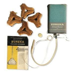 Vintage Eureka Polisher Scrubber 4 Power-Based Floated Brushes Accessories Kit