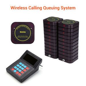 433.92MHZ Queuing Calling Pager Equipment System 1Transmitter+20 Coaster Pagers