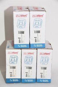 Lot of 5 System Sensor SpectrAlert BBS-2 Wall Back Box Skirt Red