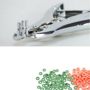 Elastrator Tool Castrator Plier Castrate Dock Tail for Cattle Goat+200 Rings