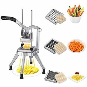 French Fry Cutter,  Mulit-Funtion Commercial Upgrade Style with 3 Blades
