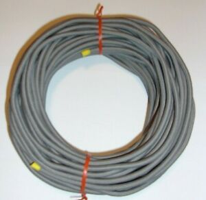 3/16&#034; x 50&#039; Battleship Grey Nylon Cover Marine Grade Bungee Cord Med Stretch USA