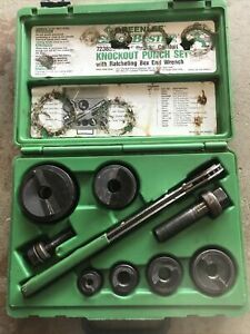 Greenlee 7238SB Slug Buster Knockout Punch Set w/ Ratcheting Wrench 1/2&#034;-2&#034;