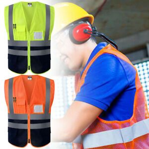 Adult Waterproof Mesh Cloth Reflective Strip Waistcoat Night Running Safety Vest