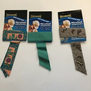 OccuNomix Miracool Neck Bandana Cooling Heat Stress 3 Assort Cactus Camo Green