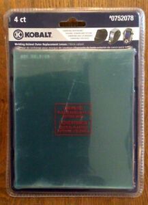 Kobalt Welding Helmet Clear Outer Replacement Lenses NEW 4ct #0752078 SGY-L14