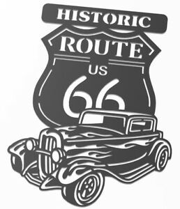 Metal Art DXF Files Historic Route 66 CNC Plasma Laser Files