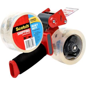 3M Scotch Tape Gun Dispenser with 2 Heavy Duty 3850 Shipping Packaging Rolls USA
