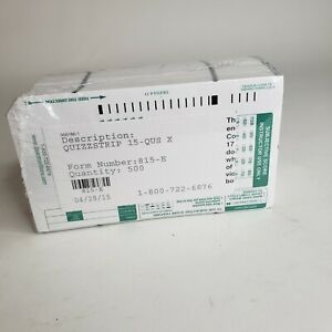 Scantron Quizzstrip 15 Question X Form 815-E Quantity 500