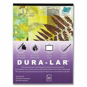 Grafix Dura-Lar Clear 9 x 12”, Pad of 25 – Ultra 003” Film, Acetate Alternati...