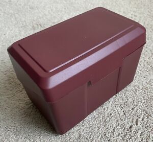 Index Card Holder 4&#034;x 6&#034; Newell Office Burgundy