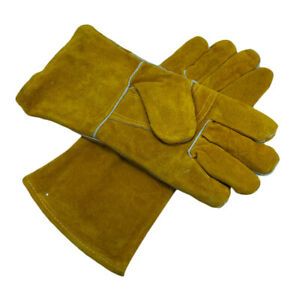 1 Pair 14in Welding Gloves Heat/Fire Resistant for Tig Welder Mig Gardening