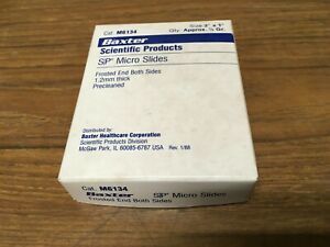 BAXTER SCIENTIFIC PRODUCTS M6134 MICRO SLIDES FROSTED BOTH ENDS 1.2 mm thick