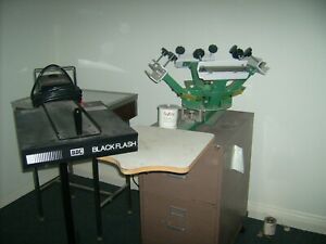 4 Color 1 Station Silk Screen Printing Machine Press Flash Dryer Equipment