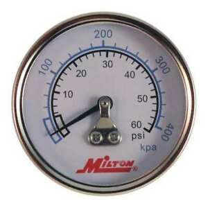 MILTON 1190 Mini Pressure Gage,1/4&#034; NPT,0-60PSI