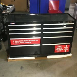 CRAFTSMAN CMST25210BK Gloss Black Light Duty Rolling Tool Cabinet 52&#034; W 18&#034; D