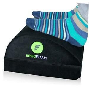 Adjustable Desk Foot Rest for Added Height - Orthopedic Teardrop Design Velvet