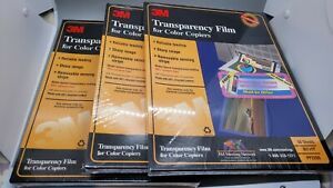 3M Transparency Film for Color Copiers 50 Sheets 8.5&#034;x11&#034; PP2260 New Bundle of 3