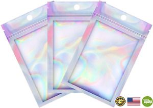 EAONE 200 Pcs Mylar Zip Lock Bags, Aluminum Foil Bags Double-Sided Metallic Pack