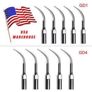 5PCS Dental Ultrasonic Piezo Scaler Tips Fit DTE SATELEC Scalling GD1 GD4 Qu