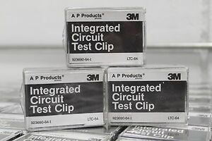 Lot of (3) 3M AP LTC-64 923690-64-I Intergrated Circuit Test Clip