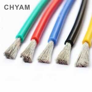 2M Cable Soft Silicone Wire 10AWG 11 12 13 14 15 16 17 18 20 22 24AWG Heat Resis