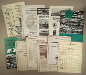 11-pc Lot 1930s-50s TECO TIMBER ENGINEERING CO. Plus Lumber Construction Manuals