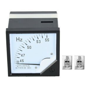 Analog Panel Meter Plastic Frequency Testers AC 380V Practical Durable Black For