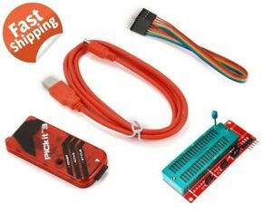PICKit3 Microchip Programmer w/ USB cable, wires Pic Kit 3