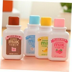 TTKB.HH 4PCS Milk Bottle Style Correction Tape (Random Color)