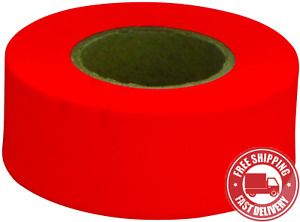 CH  Hanson  12  Pack  17000  150 &#039;  X  1 - 3 / 16 &#034;  Flagging  Tape  -  Fluoresc