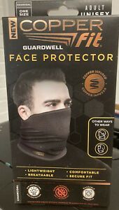 Copper Fit Guardwell Face Protector Mask Gaiter Adult Charcoal Brand New