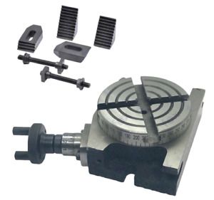 4&#034; HORIZONTAL &amp; VERTICAL PRECISION ROTARY TABLE w. Clamping kit