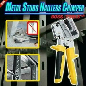Keel Stud Joiner Crimper Pliers Drywall Metal Steel Nailless Tool Crimper Y7C1
