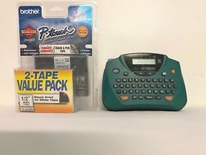 Brother Model PT-65 Home Hobby Label Maker Portable Handheld Green W/2 New Tapes