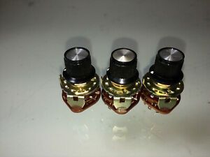 TMS 3 positions Solid Shaft rotary switch with knob. (Japan)(3 pack)