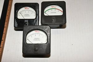 Lot of 3 vintage SIMPSON THERMEX PANEL METERS - TESTED -