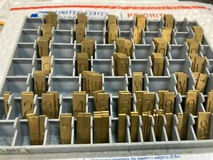 New Hermes Brass Lettering 35-042 Old No. 265 Engraving Font Block