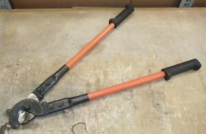 Klein 63041 Standard Cable Cutter 25&#034; Rubber Handles Good Used Cond. rk2