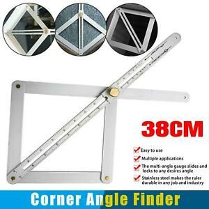 38cm Corner Angle Finder Aluminum Alloy Protractor Ruler Square Woodworking