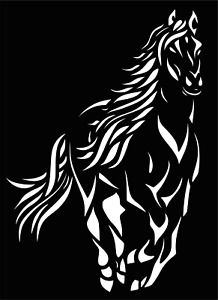 DXF CDR File For Laser PLASMA ROUTER Cut - CNC Vector Dxf  Cut File Horse