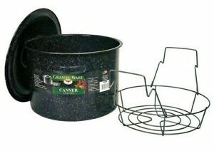 Columbian Home Granite Ware #F0706-6 Wide Mouth Canner and Rack 12 qt