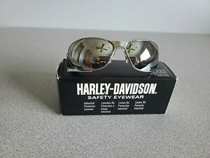 2003 Harley Davidson Biker HD503 Safety Glasses Gunmetal frame Mirror Lens