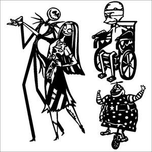 DXF SVG File For CNC. Cutting files. Nightmare Before Chrismas Characters Lot.