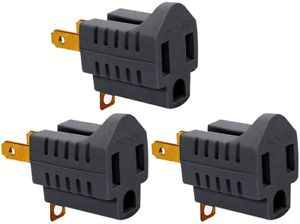 (3 Pack) 3-Prong to 2-Prong Adapter Grounding Converter 3 Pin 2 Power...