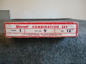 Starrett 12&#034; Combination Square Set No.9 Protractor, Centering Head, Rule