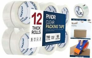 Clear Packing Tape,  Rolls Heavy Duty Packaging Tape for Shipping Packaging 12