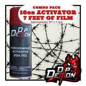 16oz hydrographic film / activator Mini Barbwire Fence hydro dip dipping wizard