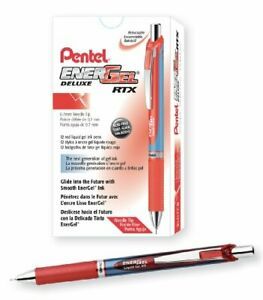 Pentel EnerGel Deluxe RTX Retractable Liquid Gel Pen Medium Line Needle Tip R...