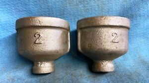 GALVANIZED STEEL REDUCING COUPLING 2&#034; X 1/2&#034;  ** LOT OF 2 **